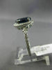 ESTATE 3.0CT DIAMOND & AAA SAPPHIRE 14K WHITE GOLD HALO FILIGREE ENGAGEMENT RING