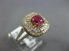 ESTATE WIDE 1.64CT DIAMOND & AAA SAPPHIRE 14K 2 TONE GOLD SQUARE ENGAGEMENT RING