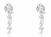 .05CT DIAMOND 14KT WHITE GOLD 3D BY THE YARD LOVE FLEXIBLE HOOP HANGING EARRINGS