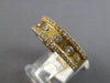 ESTATE .89CT DIAMOND 14KT YELLOW GOLD 3D ROUND ETOILE WEDDING ANNIVERSARY RING