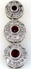 ESTATE .88CT DIAMOND & AAA RUBY 14KT WHITE GOLD 3D ROUND HALO JOURNEY PENDANT