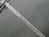 ESTATE LARGE .95CT DIAMOND 14KT WHITE GOLD CLASSIC ELONGATED TENNIS EARRINGS 2mm
