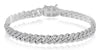 ESTATE 3.18CT DIAMOND 14KT WHITE GOLD 3D CLASSIC CUBAN ETERNITY UNISEX BRACELET