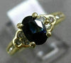 ESTATE 1.33CT DIAMOND & AAA OVAL SAPPHIRE 14K YELLOW GOLD FLOWER ENGAGEMENT RING