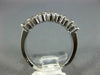 .50CT DIAMOND 14KT WHITE GOLD SEMI ETERNITY ROUND 7 STONE ANNIVERSARY RING #1136