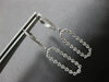 ESTATE .83CT DIAMOND 14K WHITE GOLD CLASSIC OPEN OVAL LEVERBACK HANGING EARRINGS