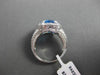 ESTATE 3.44CT DIAMOND & AAA EXTRA FACET BLUE TOPAZ 14KT WHITE GOLD FILIGREE RING