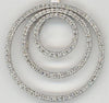 ESTATE LARGE 1.16CT DIAMOND 18K WHITE GOLD MULTI CIRCULAR CIRCLE OF LIFE PENDANT