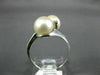 ESTATE WIDE .04CT DIAMOND & AAA SOUTH SEA PEARL 14K WHITE GOLD LOVE RING # 20658