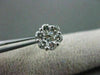 ESTATE 1.85CT DIAMOND 14K WHITE GOLD CLUSTER FLORAL EARRINGS JUST STUNNING 22365