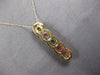 2.2CT DIAMOND & AAA MULTI GEM 14KT ROSE GOLD OVAL & ROUND 5 STONE PENDANT #28058