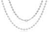 ESTATE LARGE & LONG 40CT DIAMOND 18KT WHITE GOLD ROUND BY THE YARD LOVE NECKLACE