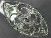 LARGE 1.33CT DIAMOND 14KT WHITE GOLD 3D OPEN FILIGREE FLOWER MARQUISE SHAPE RING