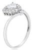 .56CT DIAMOND 18KT WHITE GOLD ROUND & TRILLION CRISS CROSS HALO FRIENDSHIP RING