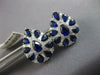 LARGE 6.68CT DIAMOND & AAA SAPPHIRE 18K WHITE GOLD 3D TEAR DROP HANGING EARRINGS