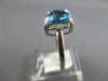 2.54CT DIAMOND & AAA BLUE TOPAZ 14KT WHITE GOLD CUSHION & ROUND FRIENDSHIP RING