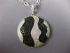 EXTRA LARGE 1.42CT WHITE & BLACK DIAMOND 18KT WHITE GOLD CIRCULAR GLOBE PENDANT