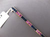 WIDE 10.69CT AAA BLUE & PINK SAPPHIRE 18KT 2 TONE GOLD PRINCESS TENNIS BRACELET