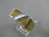 ANTIQUE .35CT BAGUETTE DIAMOND 14K 2 TONE GOLD FILIGREE MENS RING 8.5MM #11634
