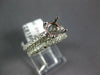 ESTATE 1.24CT DIAMOND 14K WHITE GOLD SEMI MOUNT ENGAGEMENT WEDDING BAND RING SET
