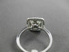 ESTATE LARGE 1.4CT DIAMOND 18K WHITE GOLD CLUSTER SQUARE ENGAGEMENT PROMISE RING