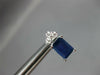 2.25CT DIAMOND & AAA SAPPHIRE 14KT WHITE GOLD EMERALD STUD CUT EARRINGS #27122