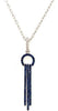 .81CT DIAMOND & AAA SAPPHIRE 18KT WHITE GOLD 3D MULTI BAR CIRCLE OF LIFE PENDANT