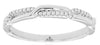 ESTATE .08CT DIAMOND 14KT WHITE GOLD 3D ROUND CRISS CROSS INFINITY ROPE FUN RING