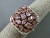 ESTATE 3.32CT WHITE & PINK DIAMOND 18KT WHITE & ROSE GOLD MULTI SHAPE HALO RING