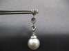 ESTATE LARGE 3.06CT DIAMOND & AAA SAPPHIRE & SOUTH SEA PEARL 18KT WHITE GOLD EARRINGS
