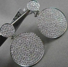 ANTIQUE LARGE 7.15CT HANGING CIRCULAR 18KT DIAMOND EARRINGS ONE OF A KIND!!!!!!!