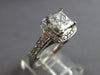 LARGE EGL CERTIFIED 1.5CT DIAMOND 14KT WHITE GOLD PRINCESS ENGAGEMENT RING 28085