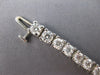 LARGE 8.1CT DIAMOND 14KT WHITE GOLD ROUND FOUR PRONG LOVE TENNIS BRACELET #27708