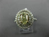 ESTATE 2.12CT WHITE & FANCY YELLOW DIAMOND 14KT 2 TONE GOLD OVAL ENGAGEMENT RING