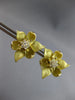 ANTIQUE LARGE .45CT DIAMOND 18KT YELLOW GOLD FLOWER CLIP ON FUN EARRINGS #28050