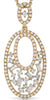 .64CT DIAMOND 14KT YELLOW GOLD ROUND & BAGUETTE DOUBLE OVAL FUN FLOATING PENDANT