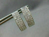 ESTATE LARGE 1.56CT DIAMOND 14KT WHITE GOLD INVISIBLE HUGGIE EARRINGS #1674