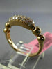 ESTATE .32CT PINK DIAMOND 18KT ROSE GOLD THREE ROW PAVE WEDDING ANNIVERSARY RING