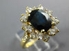 4.55CT DIAMOND AAA SAPPHIRE 18KT YELLOW GOLD OVAL & ROUND FLOWER ENGAGEMENT RING