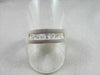 WIDE 7mm HAND CRAFTED .90CT F VVS DIAMOND 14KT WHITE GOLD MENS WEDDING BAND !!!!