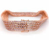 LARGE 10.85CT PINK DIAMOND 18K ROSE GOLD 3D MULTI ROW ETERNITY FLEXIBLE BRACELET