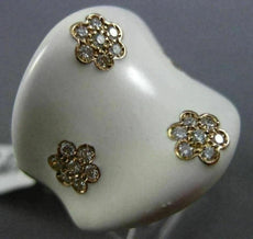 ESTATE LARGE .55CT DIAMOND & WHITE ENAMEL 14KT YELLOW GOLD MULTI FLOWER FUN RING
