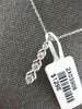 ESTATE .33CT DIAMOND 14KT WHITE GOLD 3D CLASSIC JOURNEY LOVE FLOATING PENDANT