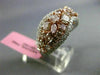 ESTATE 3.73CT DIAMOND 18K WHITE & ROSE GOLD 3D INFINITY WEDDING ANNIVERSARY RING