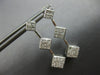 1.0CT DIAMOND 14KT WHITE GOLD CLASSIC PRINCESS INVISIBLE SQUARE HANGING EARRINGS