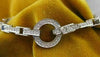 ESTATE 1.00CTW DIAMOND 14KT WHITE GOLD OPEN CIRCLE LINE BRACELET 7" INCH #20996