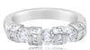 .82CT DIAMOND PLATINUM PRINCESS & ROUND 3 ROW CHANNEL WEDDING ANNIVERSARY RING