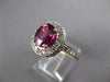 LARGE 2.36CT DIAMOND & AAA PINK TOURMALINE 14KT WHITE GOLD OVAL ENGAGEMENT RING