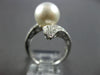 LARGE .62CT DIAMOND & AAA SOUTH SEA PEARL 18KT WHITE GOLD 3D MULTI ROW LOVE RING