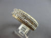 LARGE 1.25CT DIAMOND 14KT 2 TONE GOLD ROUND & BAGUETTE UNISEX ANNIVERSARY RING